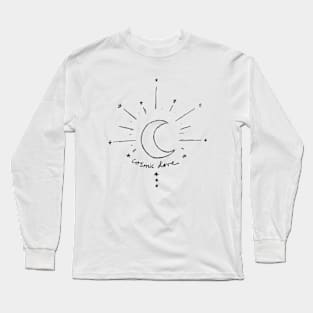 Florence Welch Cosmic Love Moon and Stars Art Doodle Long Sleeve T-Shirt